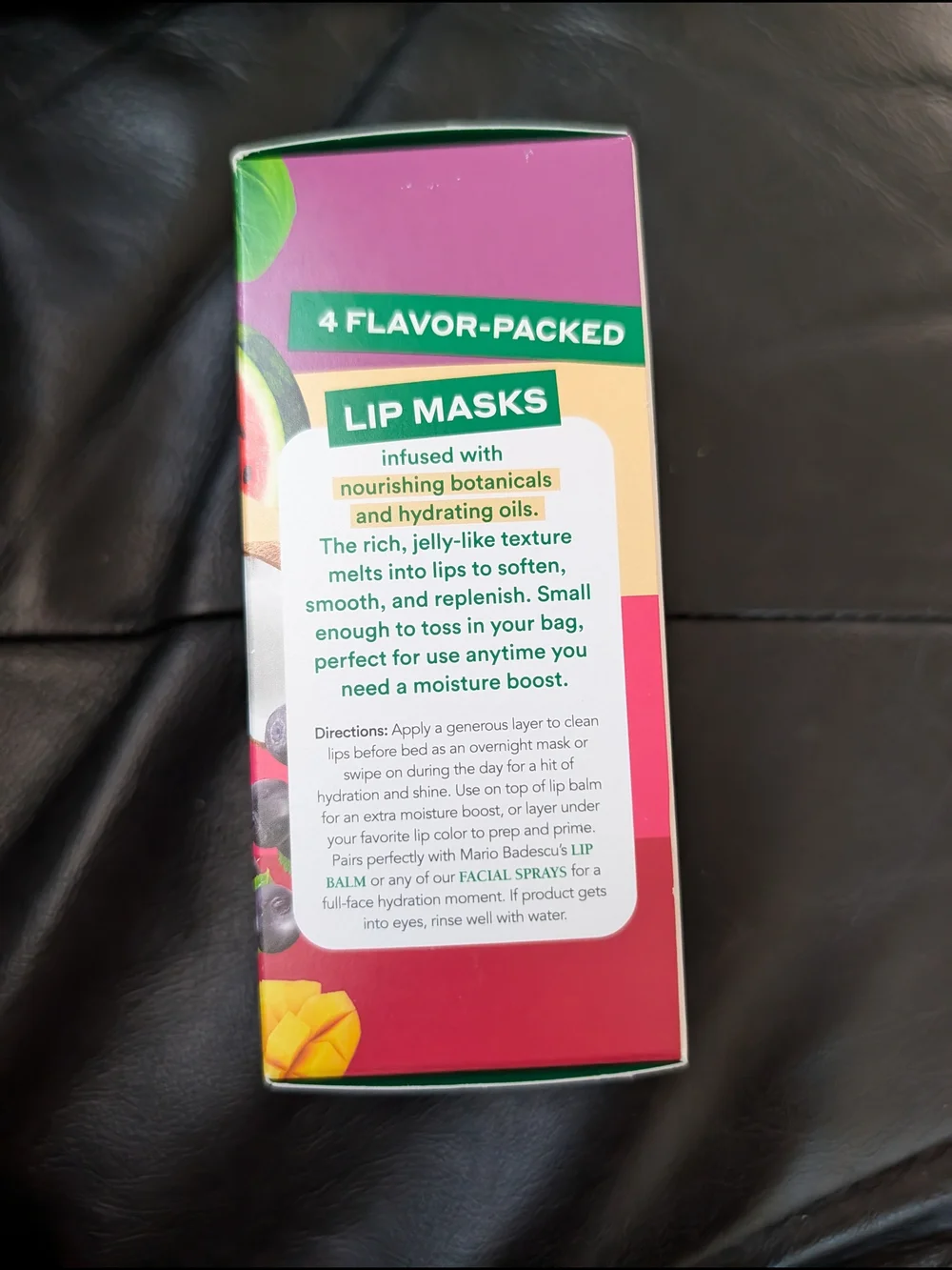 Mario Badescu Lip Mask Collection — Pink, Green, Yellow, Purple Accents